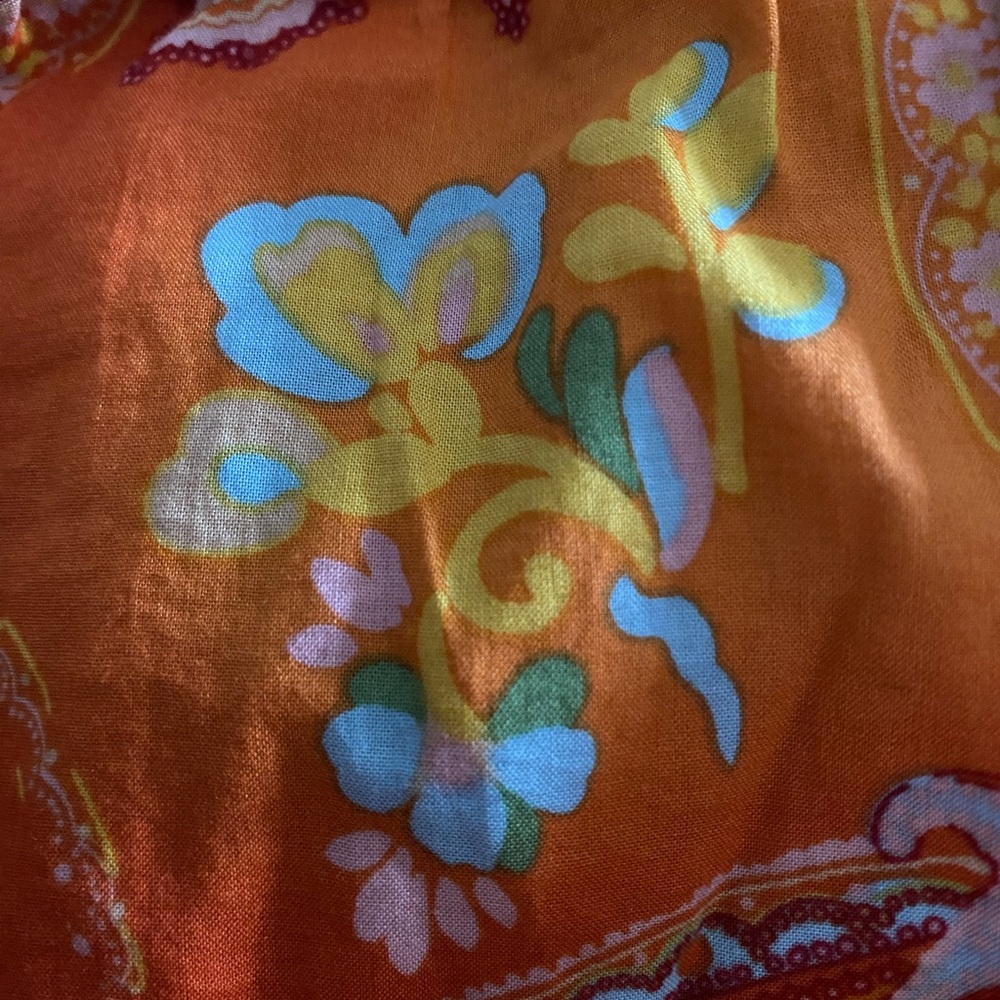 Chaps Vibrant Orange Paisley Maxi Skirt - Picture 5 of 9